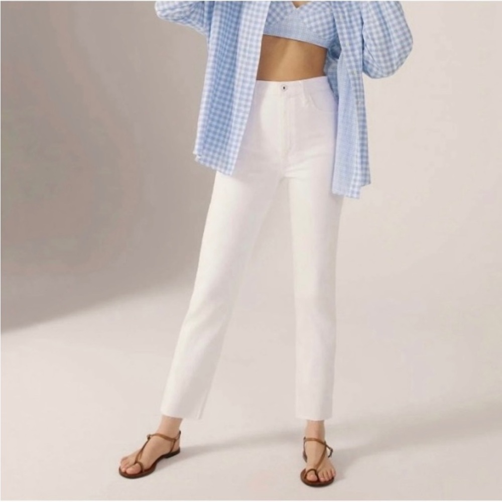 NEW Favorite Daughter Valentina Super High Rise Jeans Bahamas White Size 30 NWT
